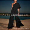 women's oblique shoulder dress dress