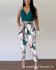 women's two-piece suit with contrast printing