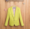 Newest 2022 Spring Fashion Women 6 Colors Slim Fit Blazer Jackets Coats Notched Full Sleeve Blazer Women Coats top Y045