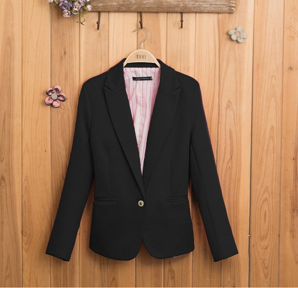 Newest 2022 Spring Fashion Women 6 Colors Slim Fit Blazer Jackets Coats Notched Full Sleeve Blazer Women Coats top Y045
