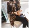 Spring  Women Blazer Slim Full Leopard Print Suit Jacket Female One Button Outerwear Plus Size Blazers S-3Xl J863