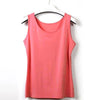 Newest Summer Women Big Yards Wild Bottoming Shirt Sleeveless U-Shape Vest Loose Plus Size Solid Casual Womens Tank Tops Q4527