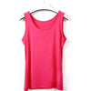 Newest Summer Women Big Yards Wild Bottoming Shirt Sleeveless U-Shape Vest Loose Plus Size Solid Casual Womens Tank Tops Q4527