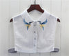 Newly Design Heavy bird embroidery necklace vest blouse Shirt neck Women Detachable Vertical Small Lapel