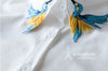 Newly Design Heavy bird embroidery necklace vest blouse Shirt neck Women Detachable Vertical Small Lapel