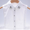 Newly Design pearl fake collar retro bust collar blouse Shirt false Collar neck Women Detachable Vertical Small Lapel