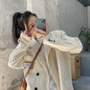 Nic Corduroy Oversized Blazer Jacket Women Loose Office Lady Suit  Single Breasted Coat 2022 Korean Chic Solid Outwear