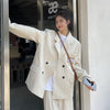 Nic Corduroy Oversized Blazer Jacket Women Loose Office Lady Suit  Single Breasted Coat 2022 Korean Chic Solid Outwear