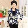 Nice Print Blazers Women New Middle-aged Mother Clothes Spring And Autumn Single-breasted Turn-down Collar Short Suit Coat 4888