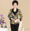 Nice Print Blazers Women New Middle-aged Mother Clothes Spring And Autumn Single-breasted Turn-down Collar Short Suit Coat 4888