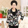Nice Print Blazers Women New Middle-aged Mother Clothes Spring And Autumn Single-breasted Turn-down Collar Short Suit Coat 4888