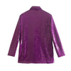 Nlzgmsj ZBZA Women 2023 Spring Sequined Blazer Long Sleeve Button Celebrity Long Women Jacket Blazer  202312