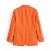 Nlzgmsj Za Women 2022 Double Breasted Casual Blazer Coat Office Wear Ladies Pockets Vintage Outwear Suit Chic Top 202207