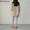 Nomikuma Cotton Linen Blazer Women 2023  Ropa Mujer Solid Color Single Button Long Sleeve Jackets Casual All-match