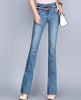 Nonis women Spring Autumn Slim Fit High Waist Flare Jeans Plus Size Stretch Skinny Jeans Pants Denim Trousers