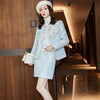 Novelty Blue Styles 2022 Autumn Formal Suits with Jackets Coat and Pants for Women Business Work Wear Blazers Oversize