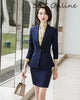 Novelty Blue OL Styles Formal Women Business Suits with Skirt and Jackets Coat Professional Office Ladies Blazers Sets