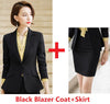 Novelty Blue OL Styles Formal Women Business Suits with Skirt and Jackets Coat Professional Office Ladies Blazers Sets