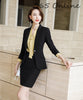 Novelty Blue OL Styles Formal Women Business Suits with Skirt and Jackets Coat Professional Office Ladies Blazers Sets