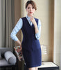 Novelty Red Formal 2 Piece Set With Skirt and Tops 2022 Spring Summer Uniform Styles Business Suits Vest & Waistcoat Blazers