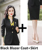 Novelty White Styles Autumn Winter Women Business Suits with Skirt and Tops Ladies Office Work Wear OL Blazers Set