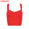 Nude V Neck Strap Summer Sexy Women's Short Elastic Knitted New Fashion 2022 Bandage Crop Top