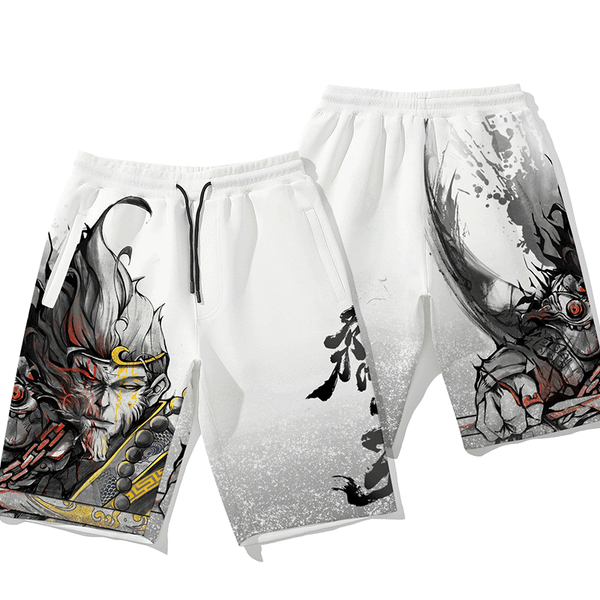 Kimura sanshe Guochao original five pants Qitian Monkey King summer trend loose pants casual beach shorts