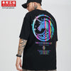 Wood Village Three Society original design reflective unicorn printing creative fun loose short-sleeved youth jacket trend