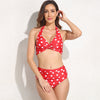 2023 new European and American cross-border chest wrinkling split swimsuit Amazon multicolor bikini spot swimsuit