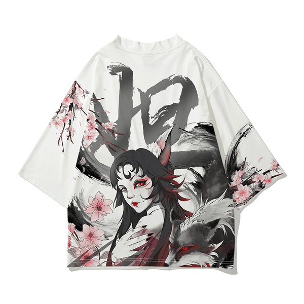 Original hand drawn Peking Opera Daji printing spring and summer sun proof clothes men's clothes and Taoist robes