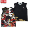 Kimura Sanshi original design 2022 new hand-painted which printed vest male loose shoulder sleeveless top tide.