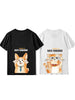 Kimura San Society original hand-painted giant sweet CP cute print lovers T shirt students summer cotton short sleeves