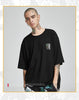 Kimura three social original national tide T-shirt new printed short-sleeved personality loose shoulder five-sleeve top boy tide.