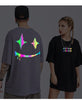 Kimura San she Guochao original new product trend reflective smile print loose large round neck T-shirt short sleeve top