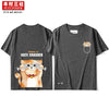 Kimura San Society original hand-painted giant sweet CP cute print lovers T shirt students summer cotton short sleeves