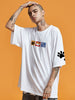 Mucunsanshe original hand-painted cute pet dog printed short-sleeved loose-fitting T-shirt summer couple outfit swerves.