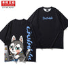Mucunsanshe original hand-painted cute pet dog printed short-sleeved loose-fitting T-shirt summer couple outfit swerves.