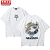 Mucunsanshe original hand-painted cute pet dog printed short-sleeved loose-fitting T-shirt summer couple outfit swerves.
