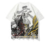 Kimura Sanshe original national tide 2022 series new hand-painted monkey printing pattern loose short sleeves for men and women