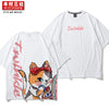 Mucunsanshe original hand-painted cute pet dog printed short-sleeved loose-fitting T-shirt summer couple outfit swerves.