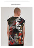 Kimura Sanshi original design 2022 new hand-painted which printed vest male loose shoulder sleeveless top tide.