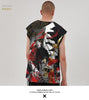 Kimura Sanshi original design 2022 new hand-painted which printed vest male loose shoulder sleeveless top tide.
