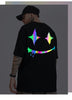 Kimura San she Guochao original new product trend reflective smile print loose large round neck T-shirt short sleeve top