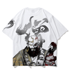 Kimura Sanshe original Chinese style personalized printing hand-painted sand monk pattern loose round neck top youth T shirt tide