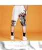 Kimura Three Society original Chinese Feng Sun Wukong cartoon casual loose shorts straight men's new five-point pants.
