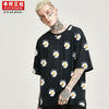 New 2022 small fresh daisy print short sleeve loose large T-shirt for students and youth