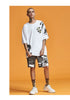 Kimura Sanshe original Chinese style personalized printing hand-painted sand monk pattern loose round neck top youth T shirt tide