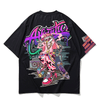 Kimura Sanshe's new tidal brand short-sleeved rabbit printing five-minute sleeve loose shoulder T sleeve students wear tide