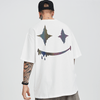 Kimura San she Guochao original new product trend reflective smile print loose large round neck T-shirt short sleeve top