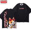 Mucunsanshe original hand-painted cute pet dog printed short-sleeved loose-fitting T-shirt summer couple outfit swerves.